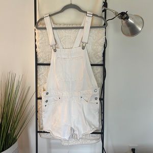 Lucky Brand White Short Overalls